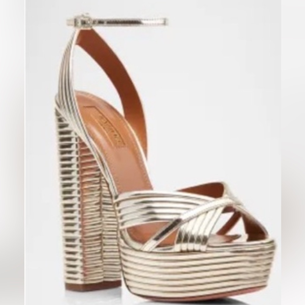 Aquazzura Metallic gold Platform Sandals SOLD OUT